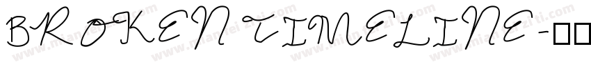BROKEN TIMELINE字体转换